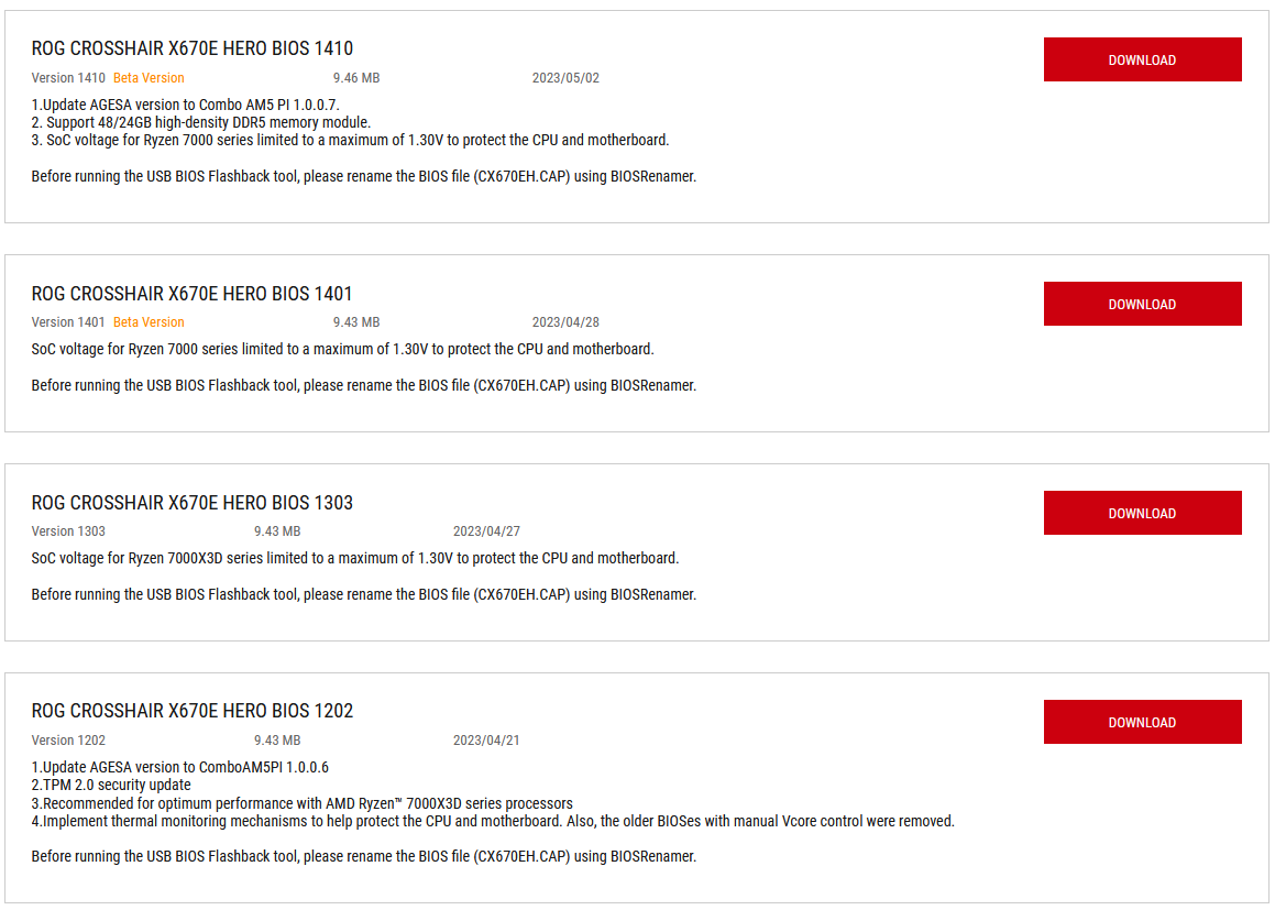 bios updates on asus website